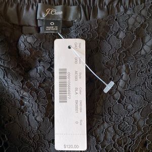 J. Crew black lace, lined ankle length pants